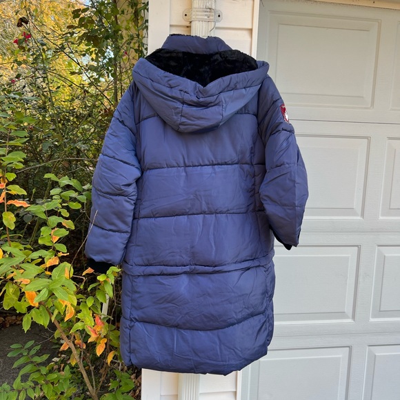 NWT Canada Weather Gear Blue 2-in-1 Length Waterproof Opt Hooded Puffer Parka - Picture 4 of 16